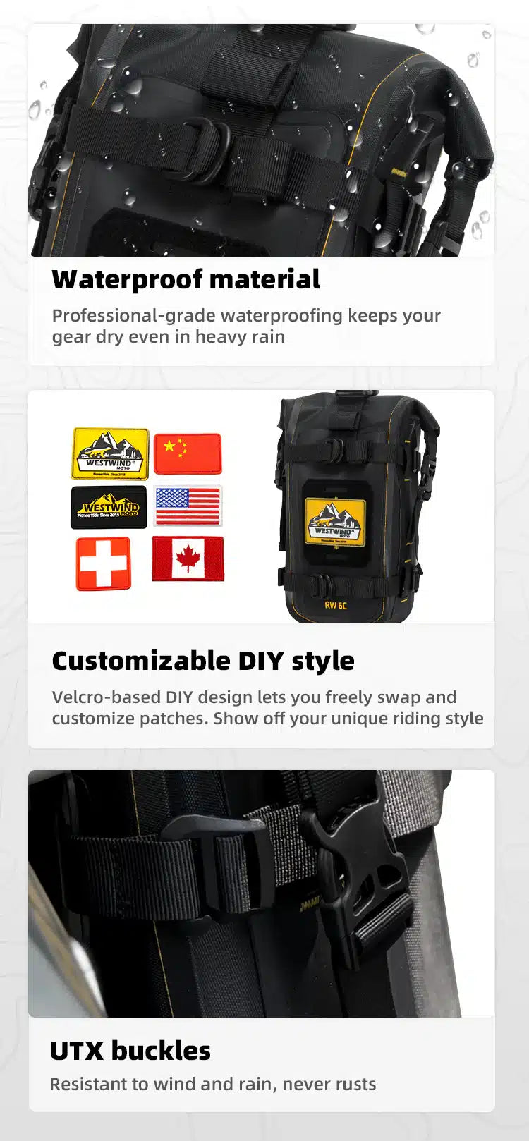 Westwind Moto Ranger Wilds - RW6C Crash Bar Bags