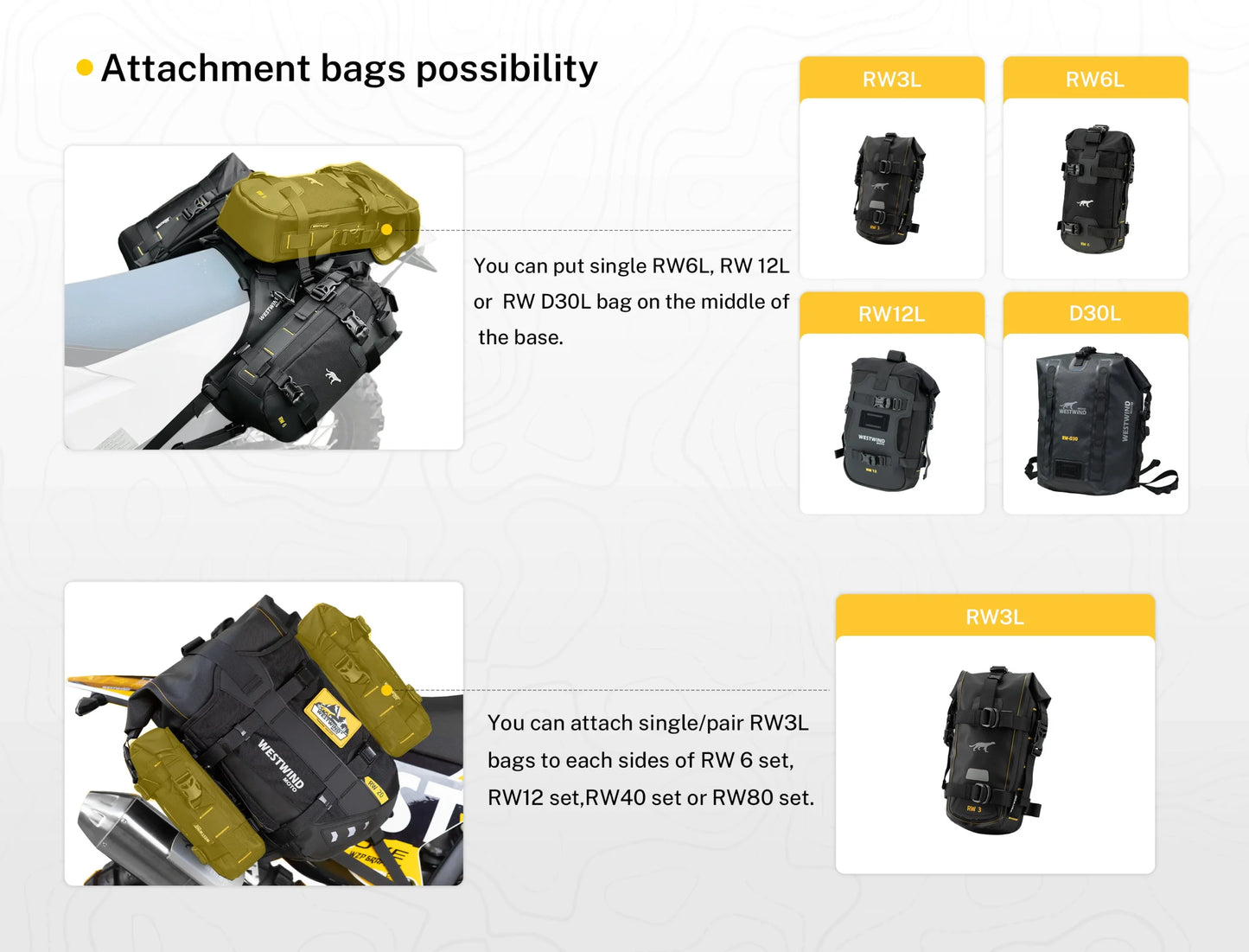 Westwind Moto Ranger Wilds - Enduro 12 set (with base)