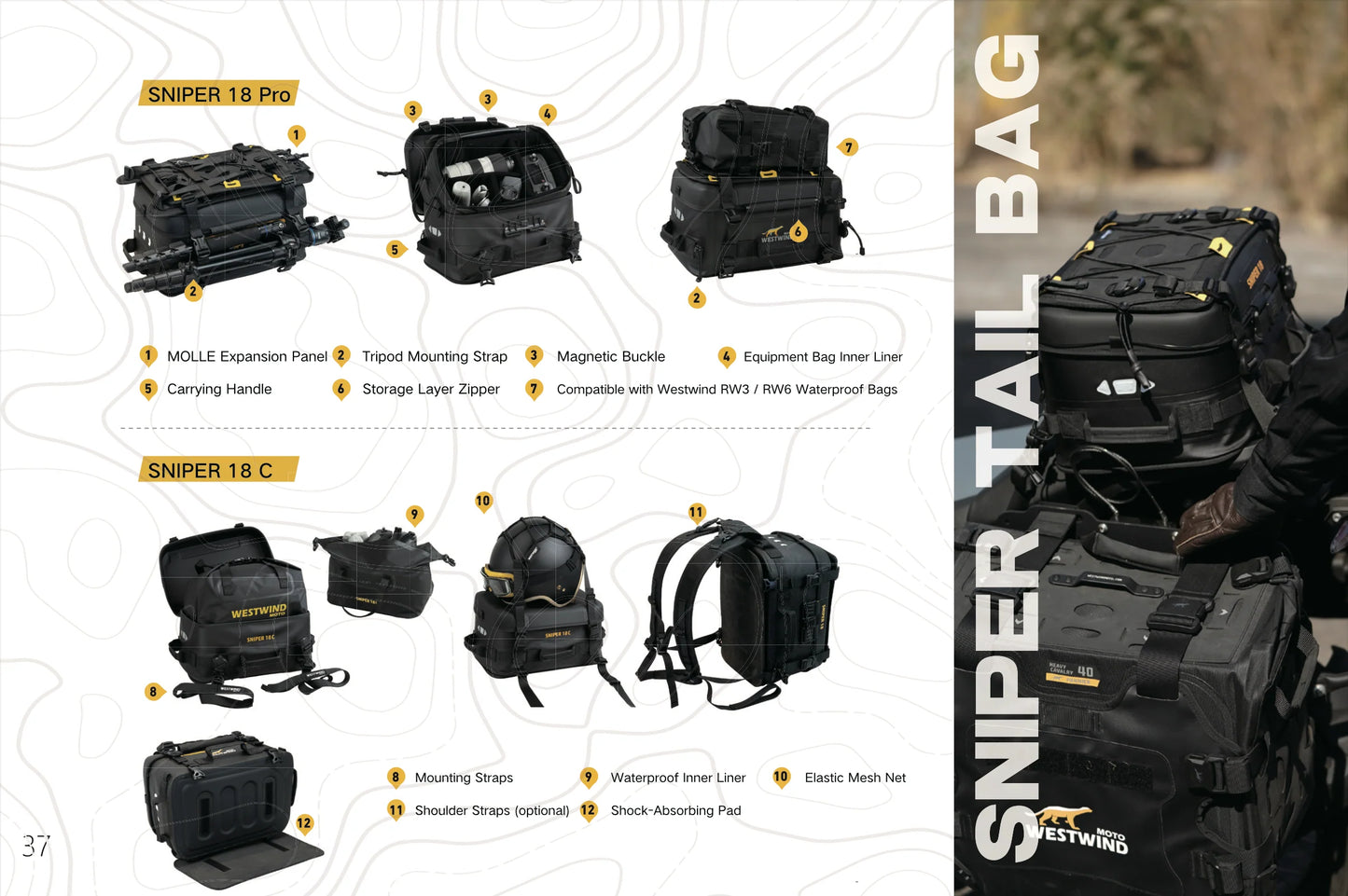 Westwind Moto Sniper 18C Tail Bag