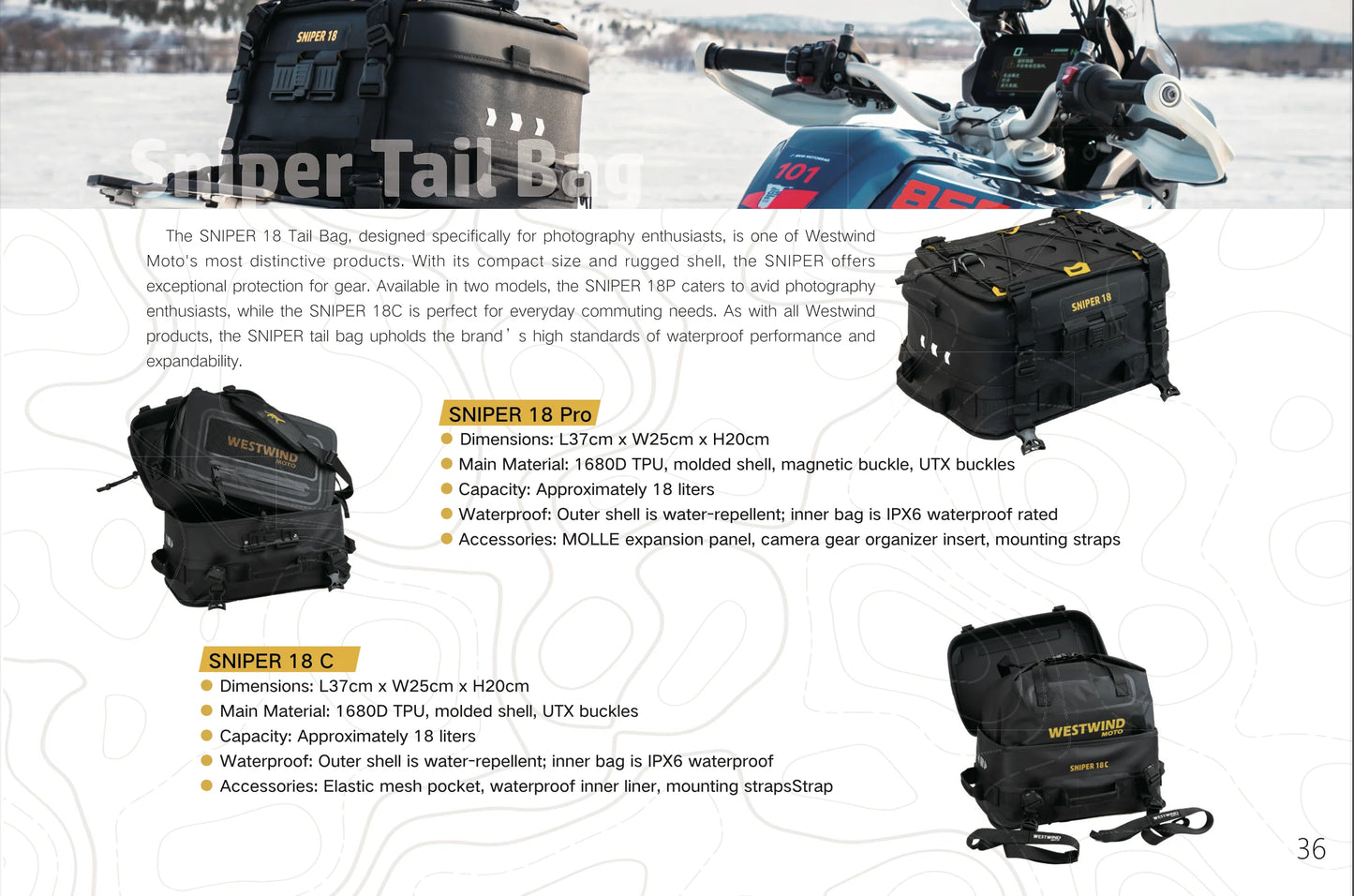 Westwind Moto Sniper 18C Tail Bag