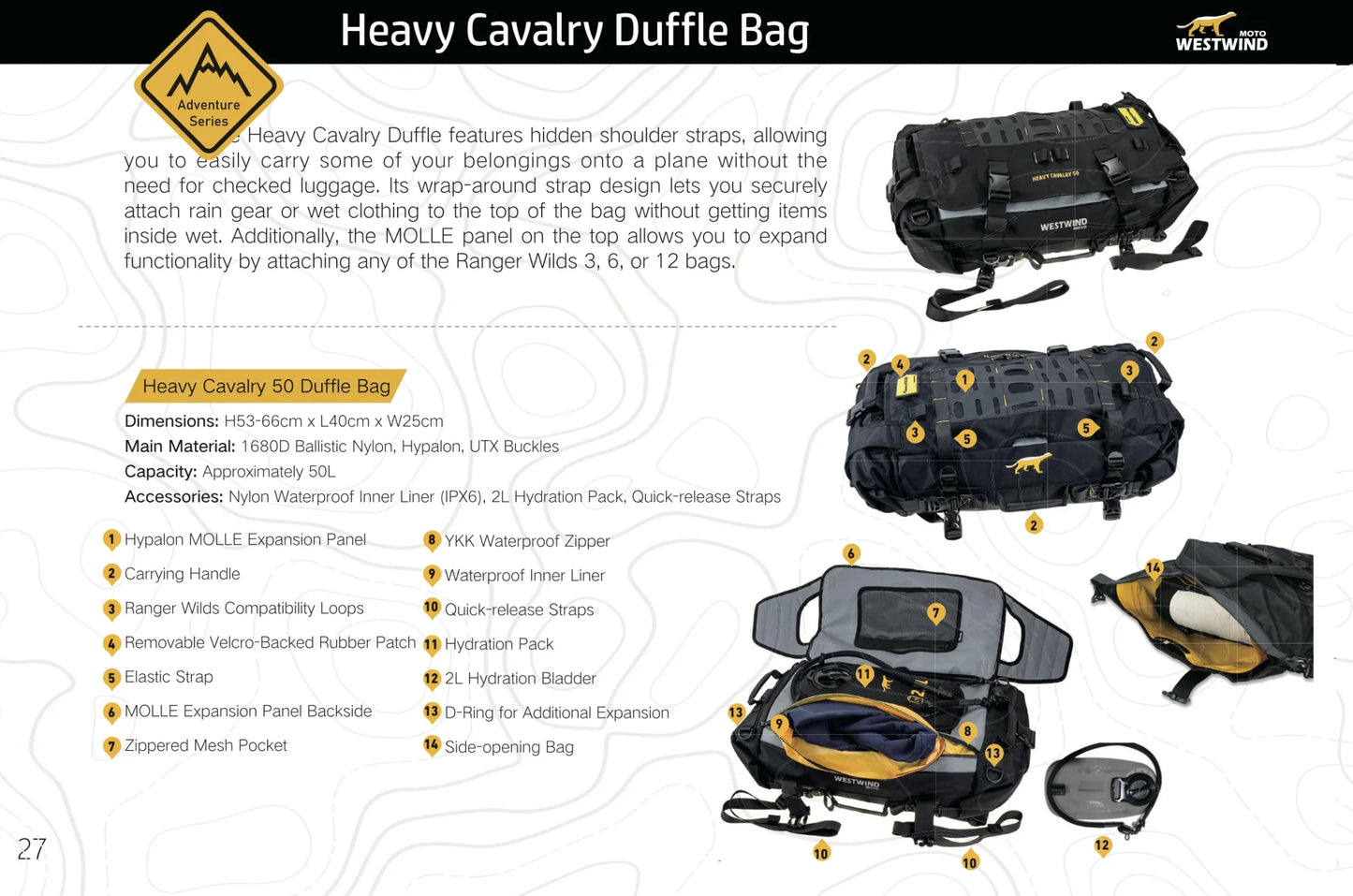 Westwind Moto Heavy Cavalry 50 Duffle