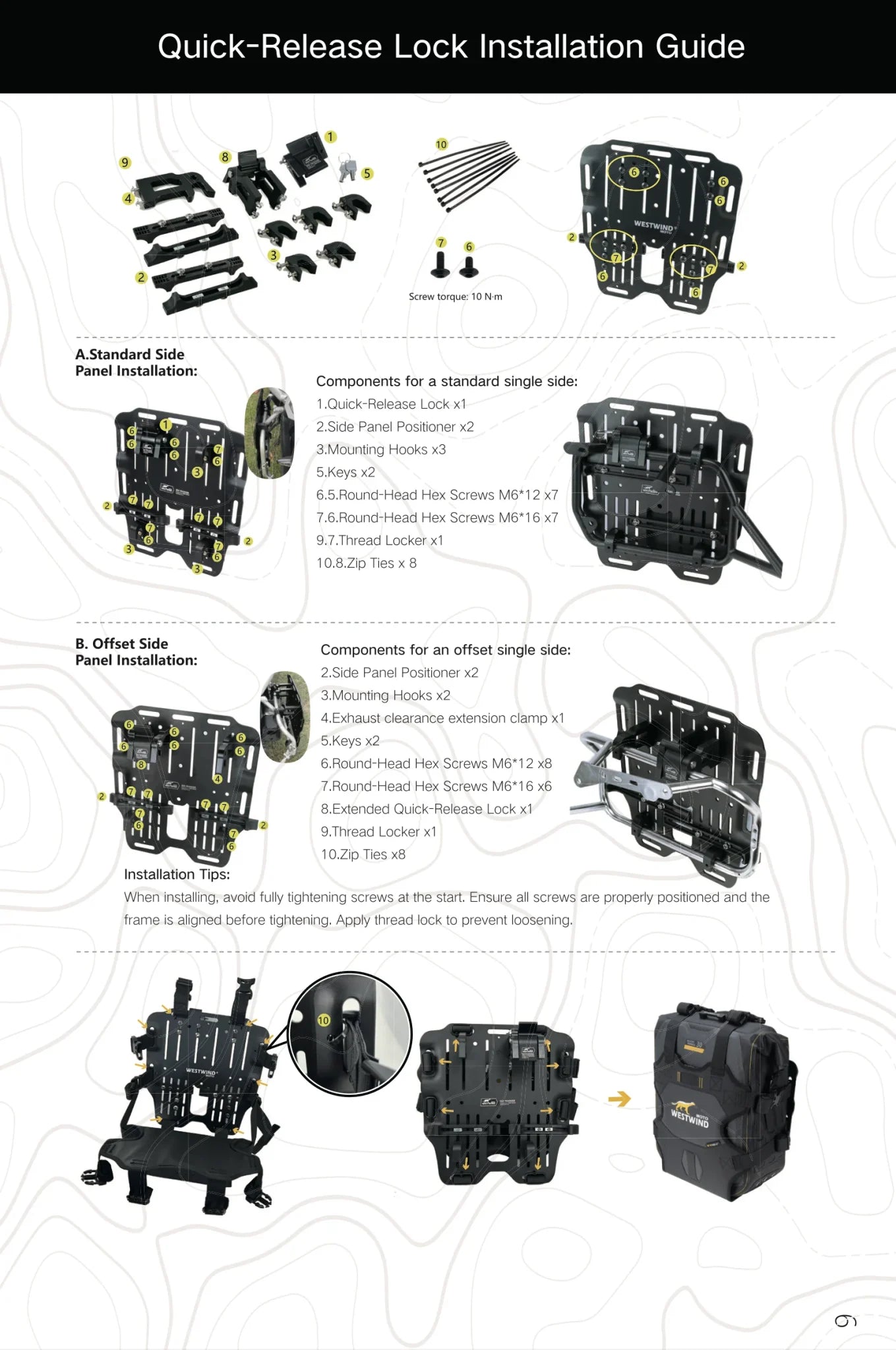 Westwind Moto Hussar 30/35 Pannier Set